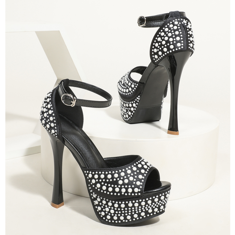 Street Fashion Shoes - Eilyken 夏ストリートスタイルセクシーなオープントゥサンダル女性ファッションバックルストラッププラットフォーム薄いヒールストリッパープロムシューズ