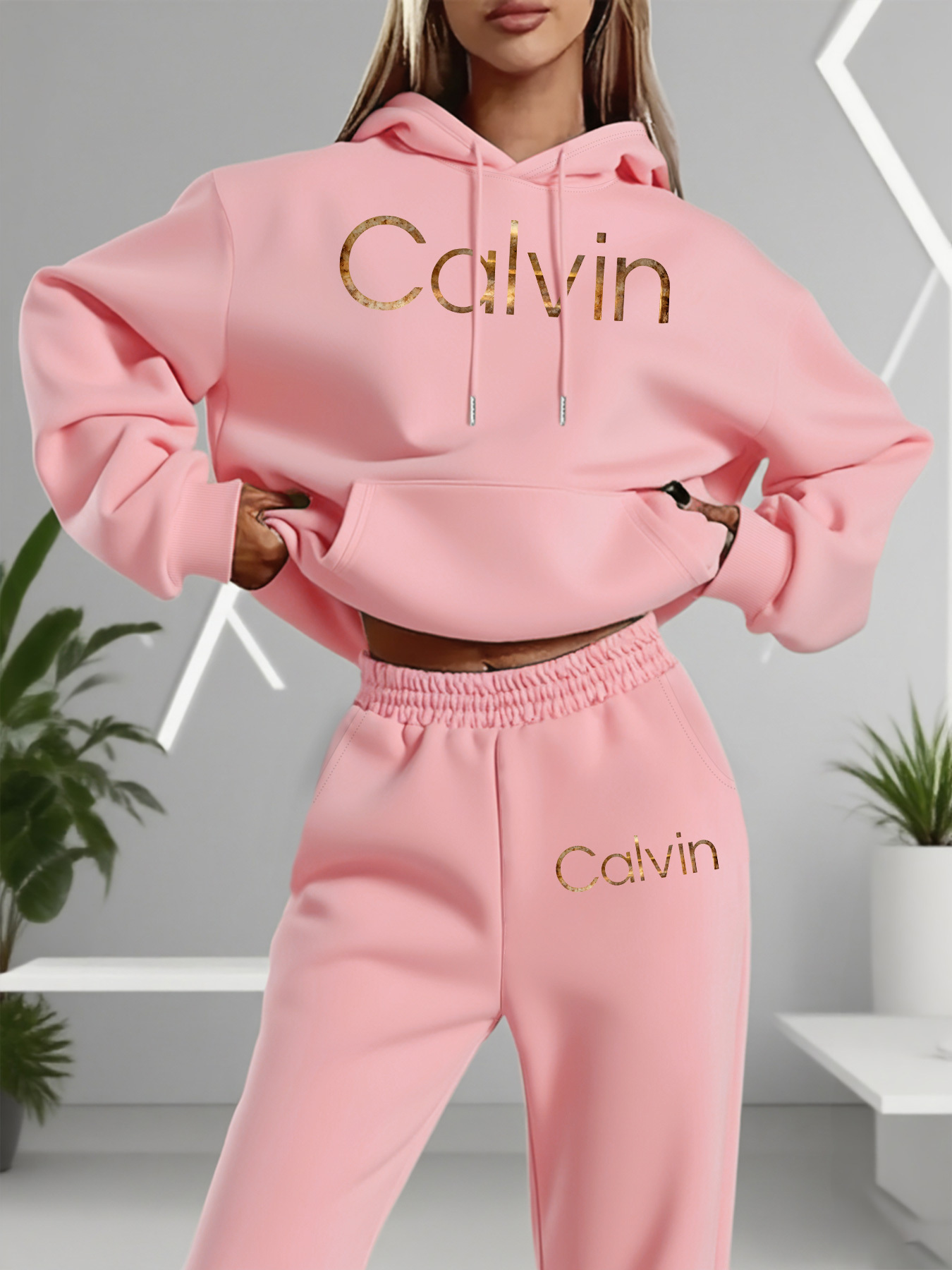 Street Fashion Styles - レディースファッションのプルオーバーとパンツのセット、プリント柄のセット、レディースの秋冬用プルオーバーコーディネート、プラスサイズ女性向けの服のセット。