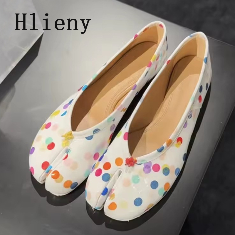 Hlieny ファッションカラフルな水玉模様のスプリットトゥ - Street Fashion Dance のレビューと価格