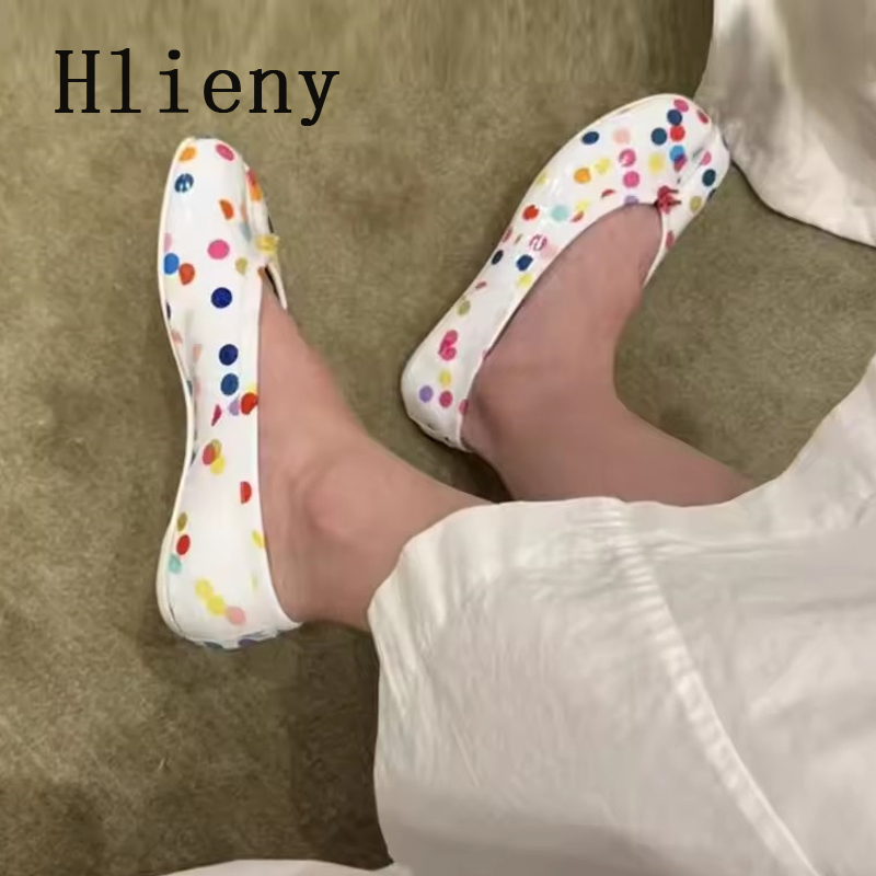 Hlieny ファッションカラフルな水玉模様のスプリットトゥ - Street Fashion Dance のレビューと価格