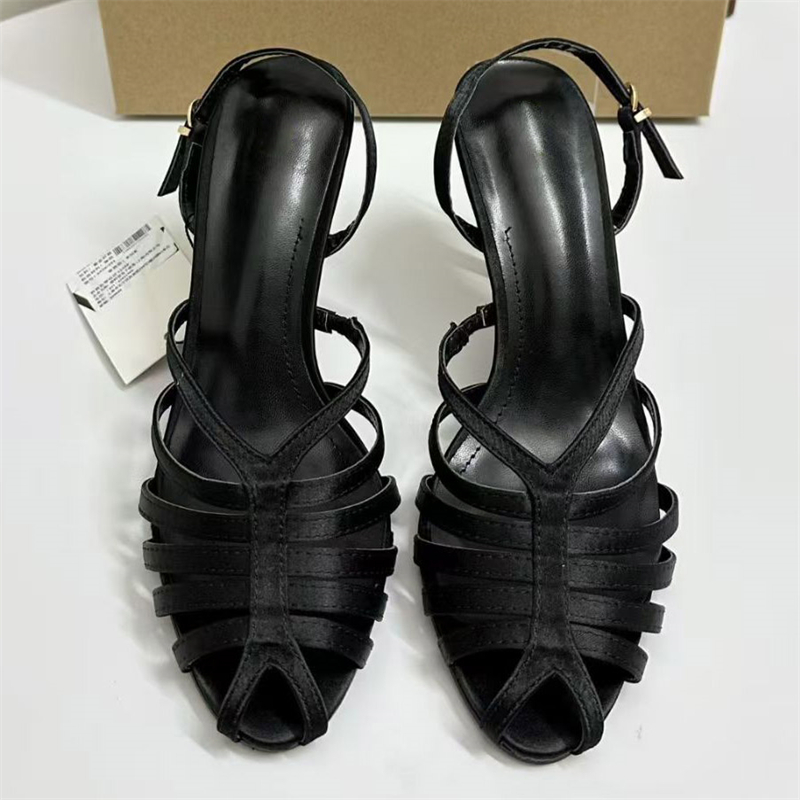 ストリートスタイルのピープトウ、細いバンドバックルストラップ - Street Fashion Shoes のレビューと価格