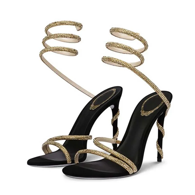Eilyken-女性用クリスタルスチレットハイヒール,ストリ - Street Fashion Shoes のレビューと価格