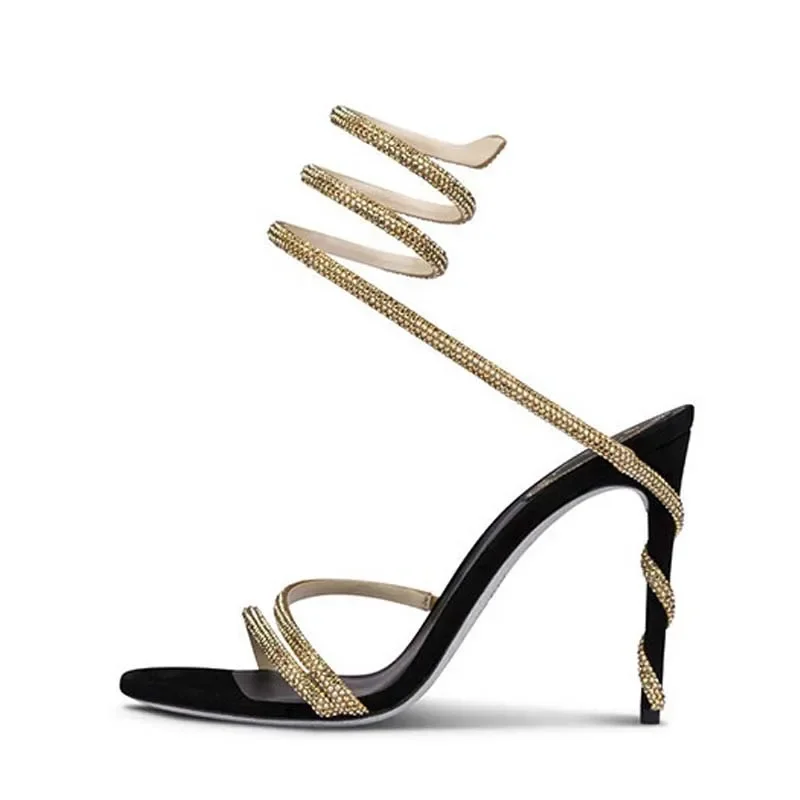 Eilyken-女性用クリスタルスチレットハイヒール,ストリ - Street Fashion Shoes のレビューと価格