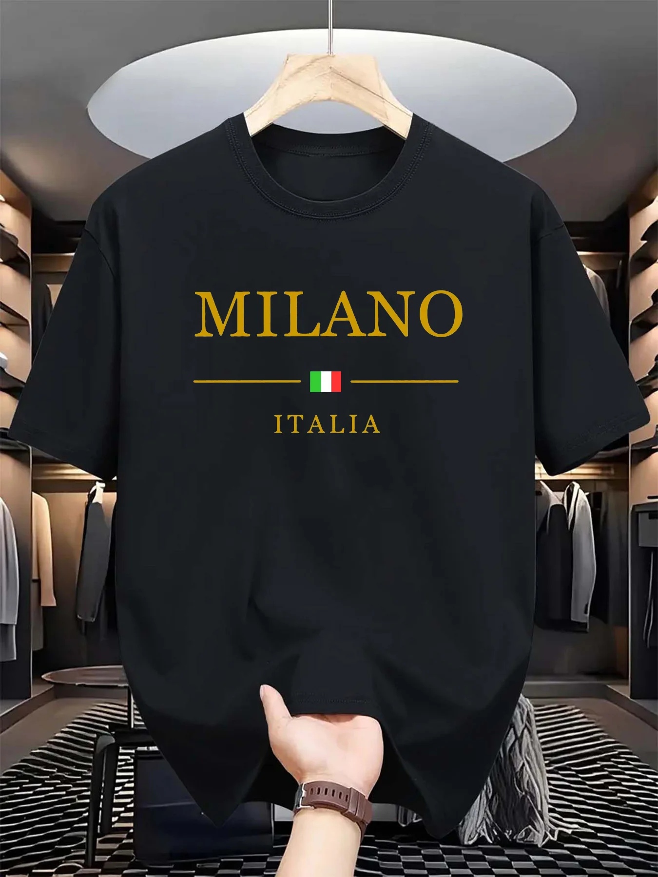 メンズ夏用3DプリントTシャツ半袖、ファッショナブル、カジュ - Street Fashion In Milan のレビューと価格