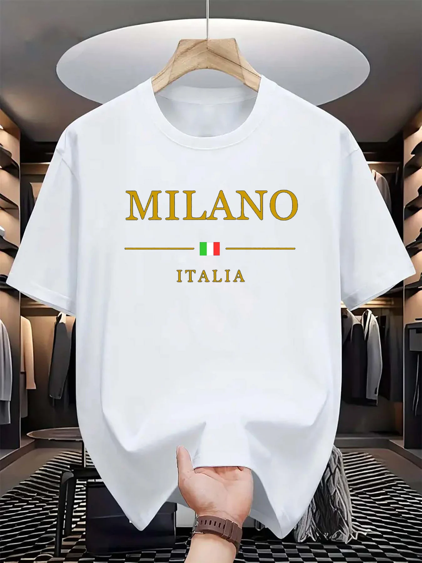 メンズ夏用3DプリントTシャツ半袖、ファッショナブル、カジュ - Street Fashion In Milan のレビューと価格