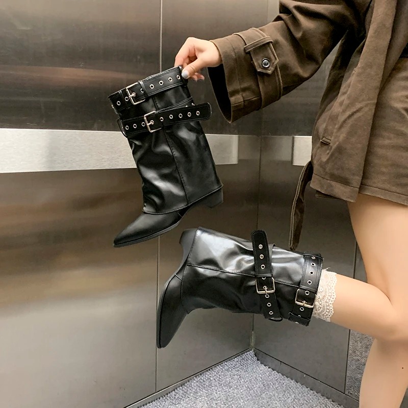 2025年 ポインテッドトゥ レディース ウィンターブーツ  - Street Fashion Dress のレビューと価格
