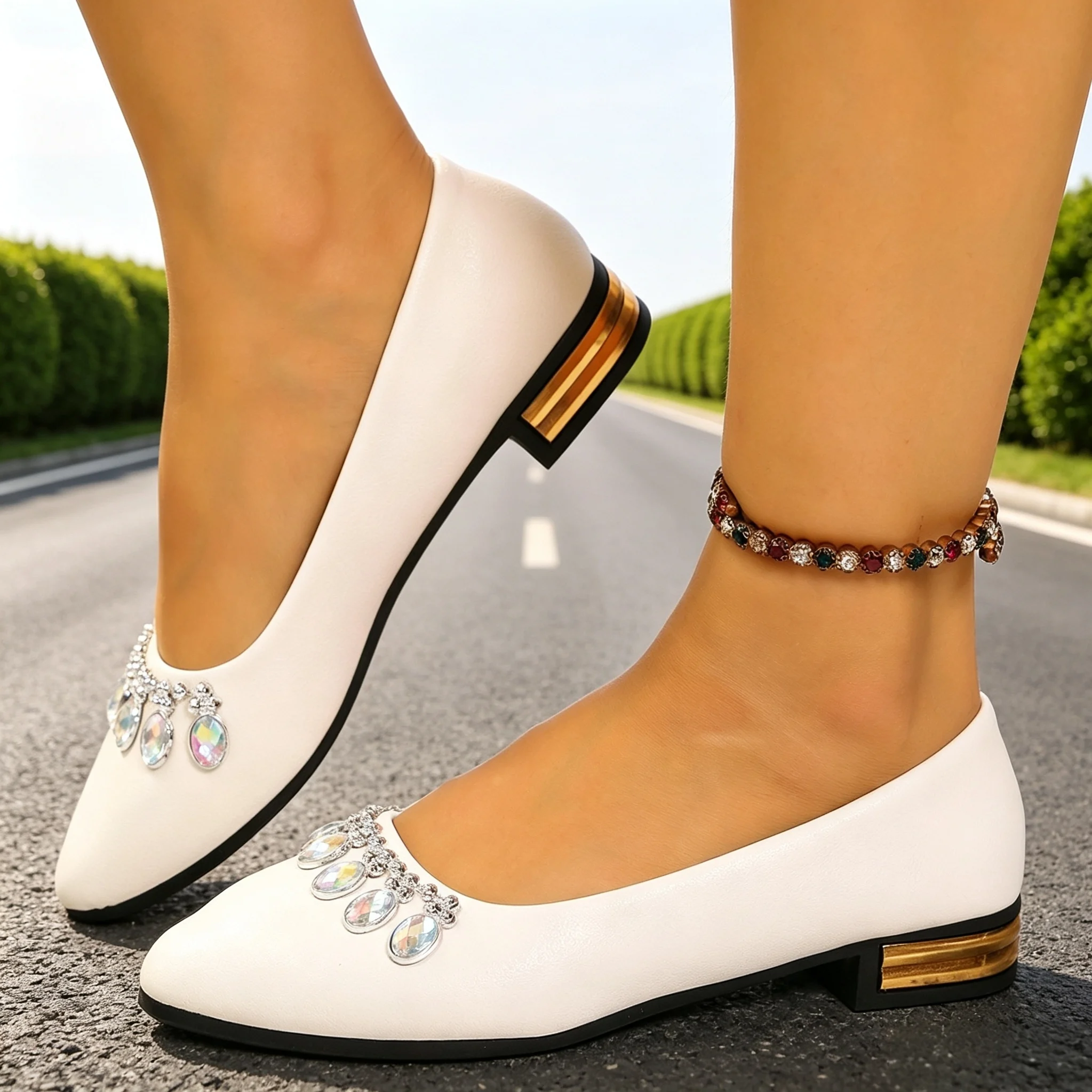 レディースフラットシューズ ポインテッドトゥ バレエシューズ - Street Fashion Shoes のレビューと価格