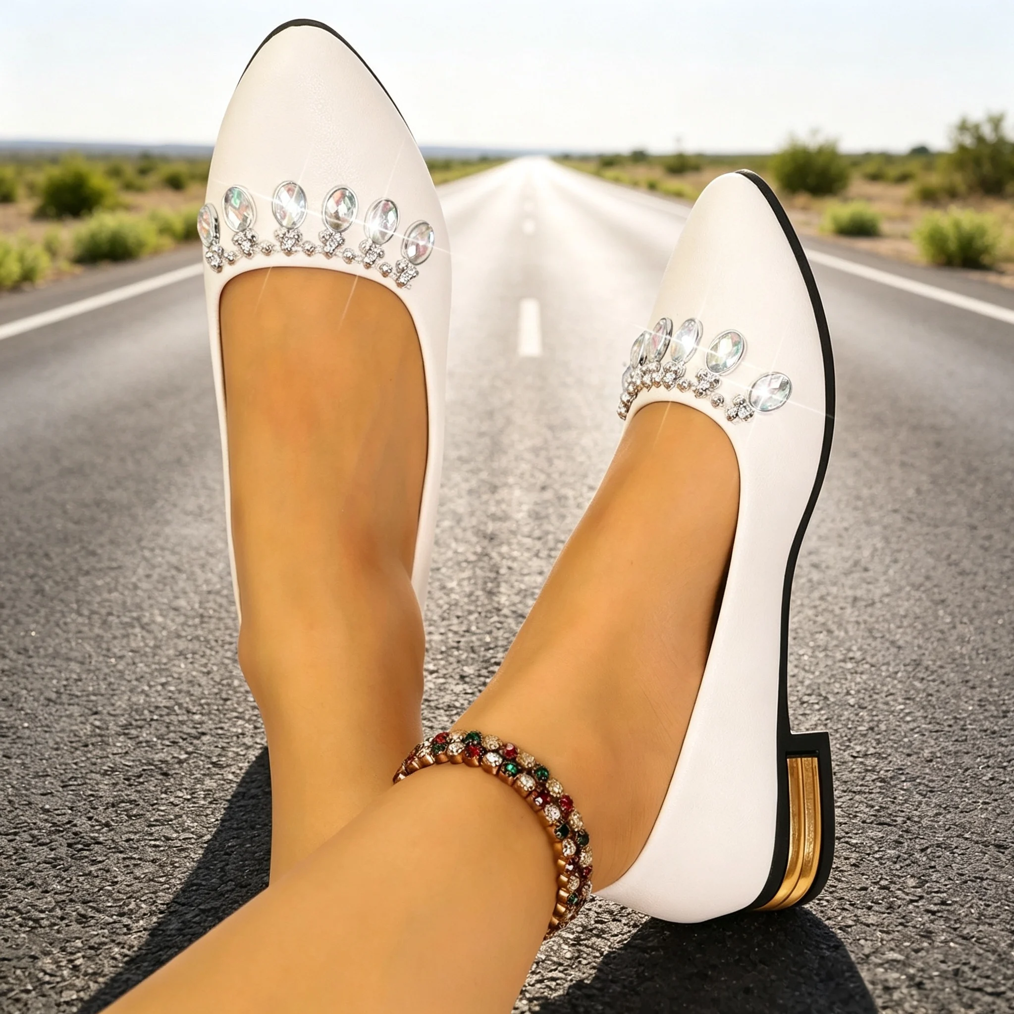 レディースフラットシューズ ポインテッドトゥ バレエシューズ - Street Fashion Shoes のレビューと価格