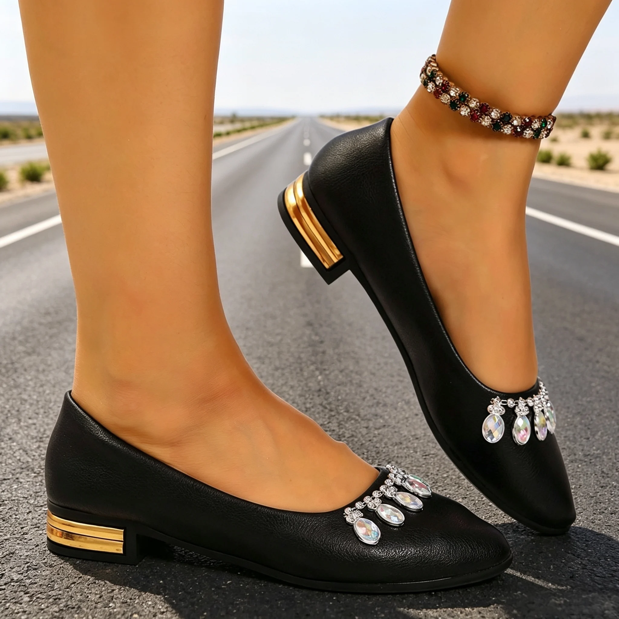 レディースフラットシューズ ポインテッドトゥ バレエシューズ - Street Fashion Shoes のレビューと価格