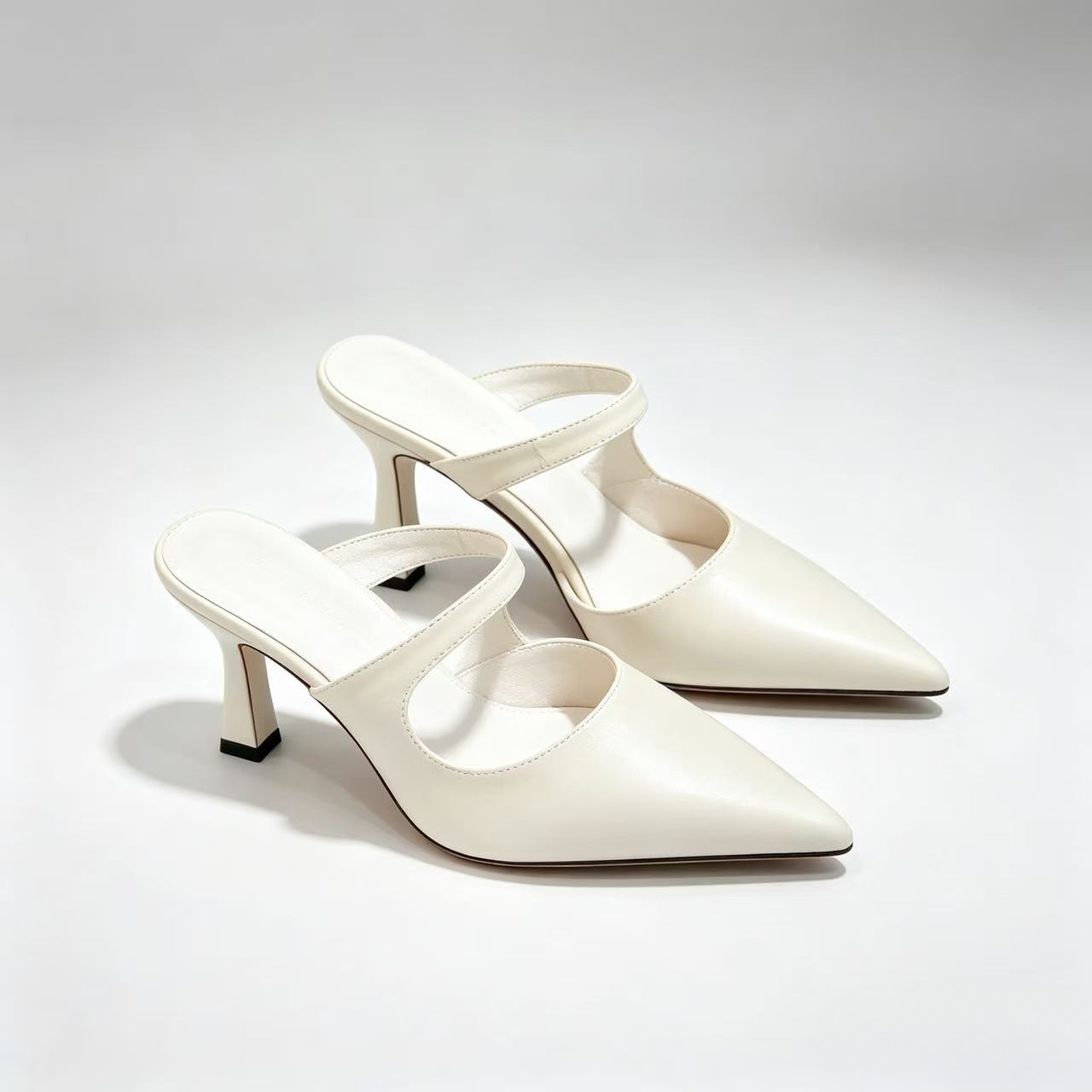 レディース ポインテッドミュール ハイヒール ストレッチサン - Street Fashion Shoes のレビューと価格