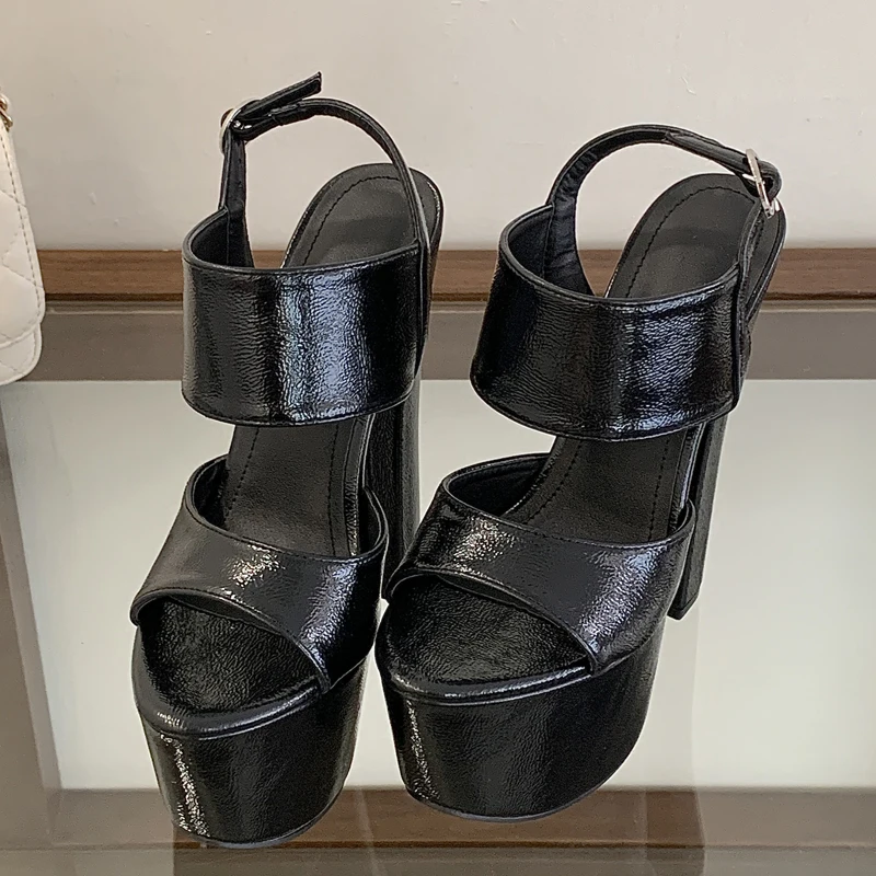 Eilyken 夏ファッションオープントゥバックルストラップ - Street Fashion Shoes のレビューと価格