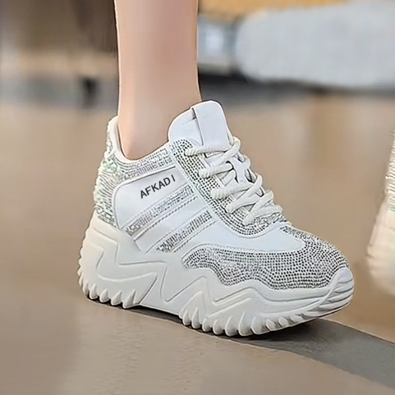 レディース バーガンディレッド ラインストーン プラットフォ - Street Fashion Shoes のレビューと価格