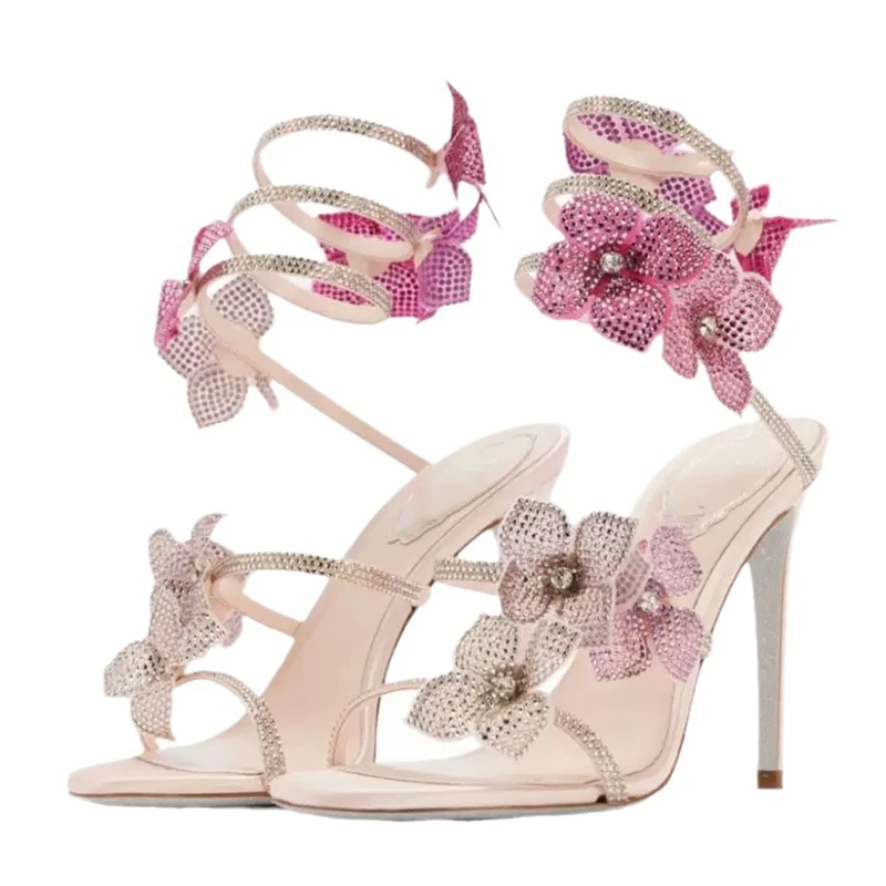 Eilyken セクシーなクリスタルフラワー薄型ハイヒールの - Street Fashion Shoes のレビューと価格