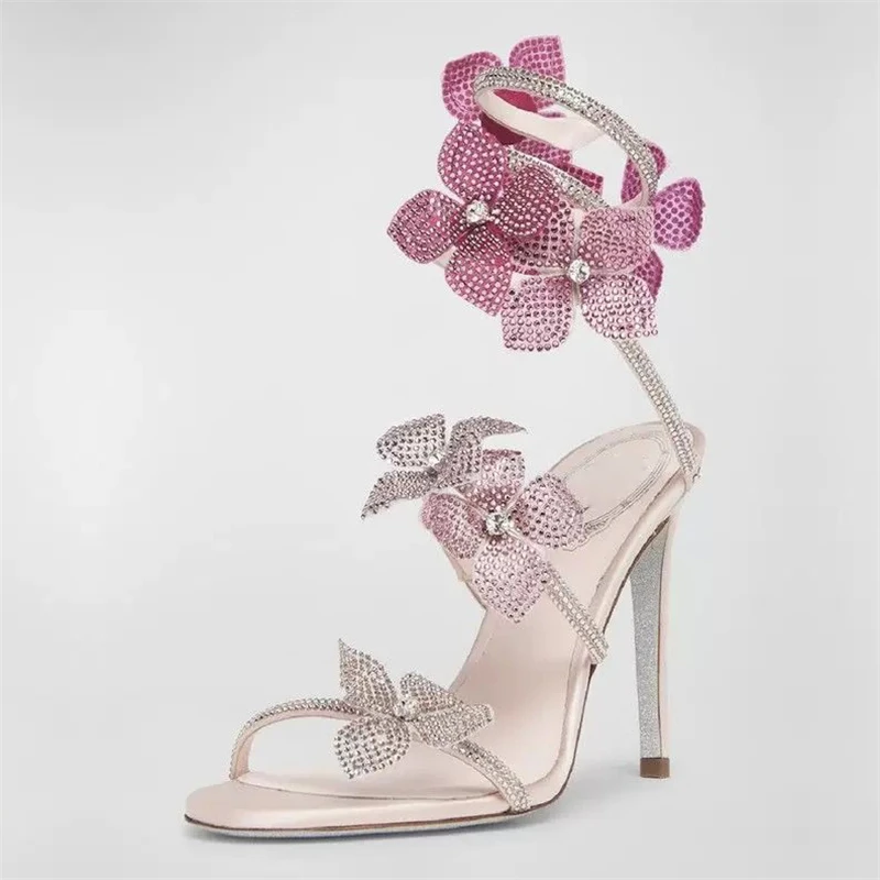 Eilyken セクシーなクリスタルフラワー薄型ハイヒールの - Street Fashion Shoes のレビューと価格