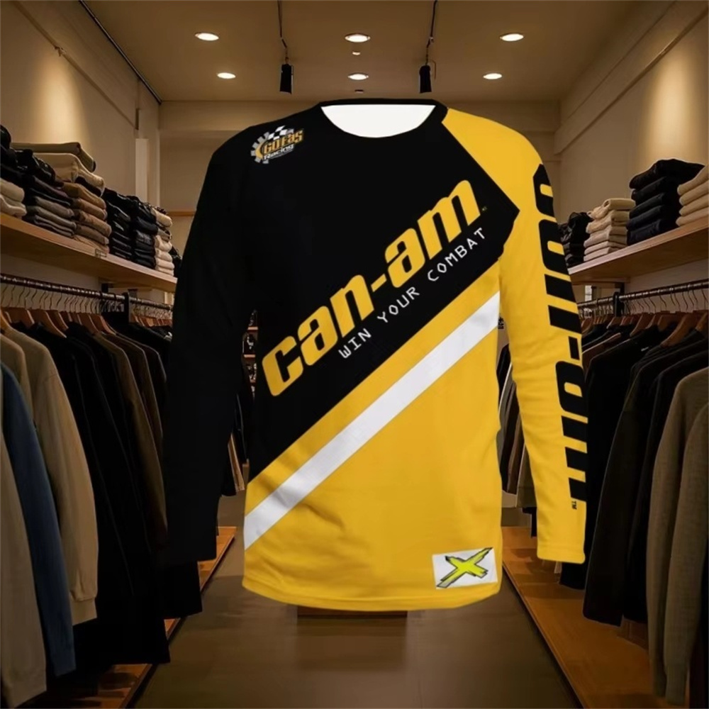 バイクレース用長袖ラウンドネックTシャツ、男女兼用、ファッシ - Fashion Streetwear のレビューと価格