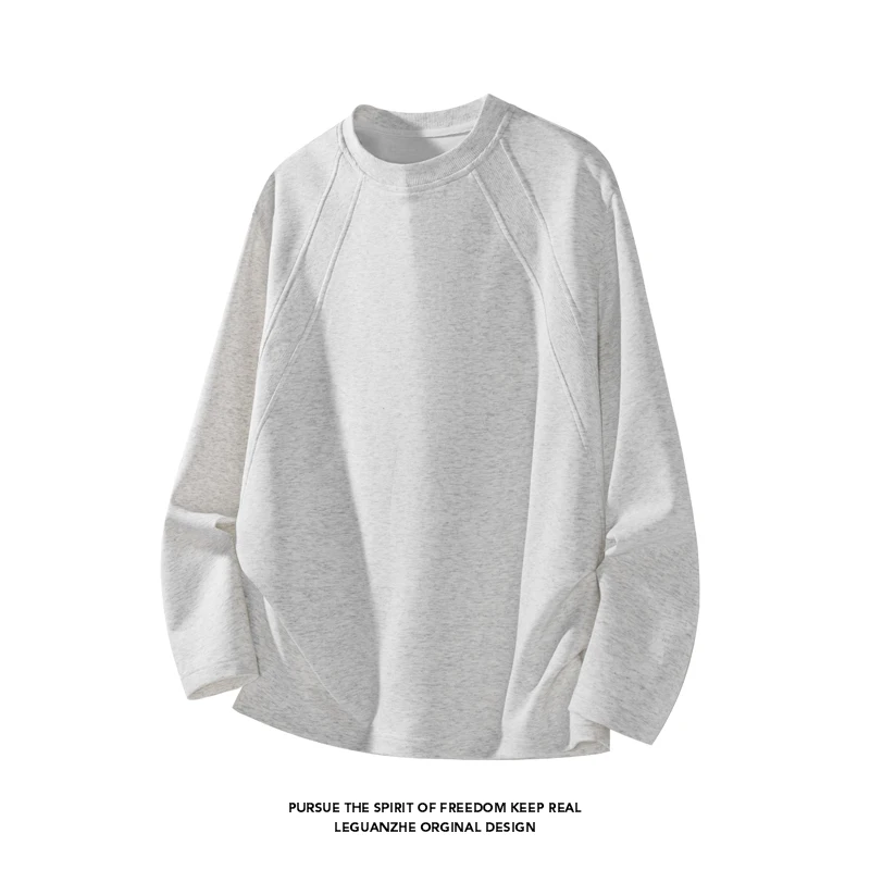 メンズファッション ラグランスリーブ クルーネック 長袖Tシ - Street Fashion In China のレビューと価格