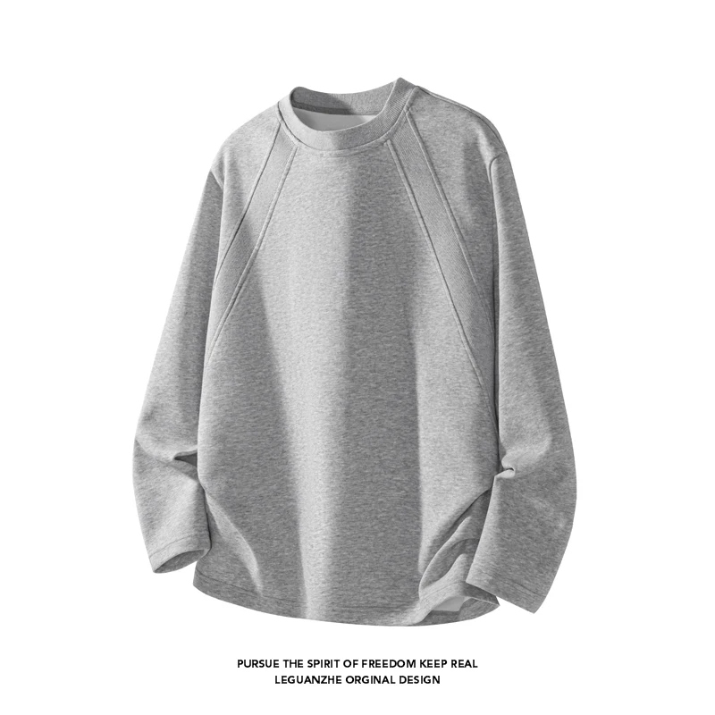 メンズファッション ラグランスリーブ クルーネック 長袖Tシ - Street Fashion In China のレビューと価格