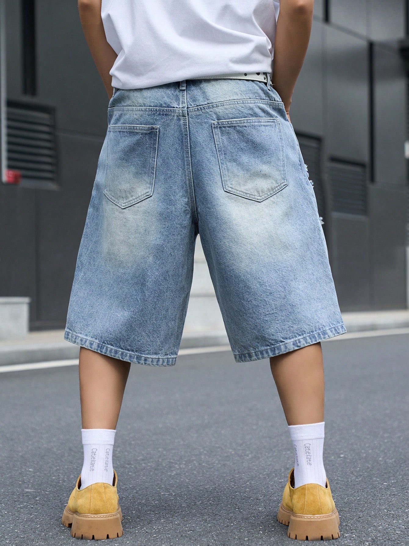 メンズ ルーズフィット デニム バミューダ ショーツ、ヴィン - Street Fashion Dance のレビューと価格